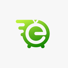 delivery letter e vector logo