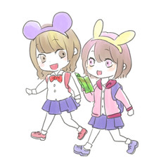 遊園地の女子高生