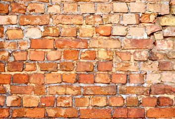 Old brick wall. Can be used as background.