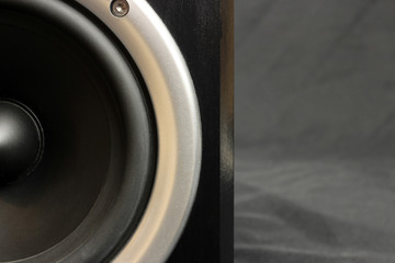 Acoustic column, musical speaker. Close up