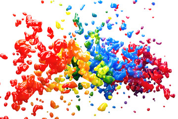 Viele bunte Farbspritzer als Kreativität Konzept