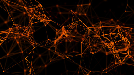 Fototapeta premium Abstract graphic design. Network connection background. 3d rendering.