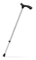 medical telescopic stick crutches vector illustration