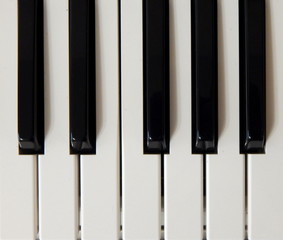 Naklejka premium Piano and keyboard piano top view