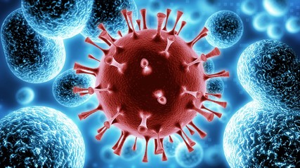 Human system virus or bacteria cells structure illustration