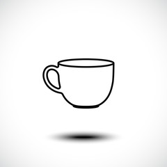 Mug line icon. Vector illustration. 