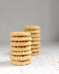 Stack of coconut cookies