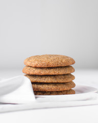 Stack of espresso sugar cookies