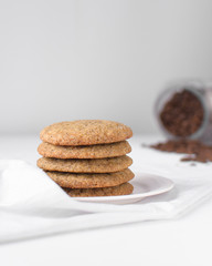 Stack of espresso sugar cookies