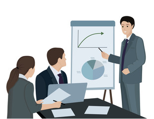 Vector illustration concept of business workflow, time management, planning, task app, teamwork, meeting. Creative flat design for web banner, marketing material, business presentation.
