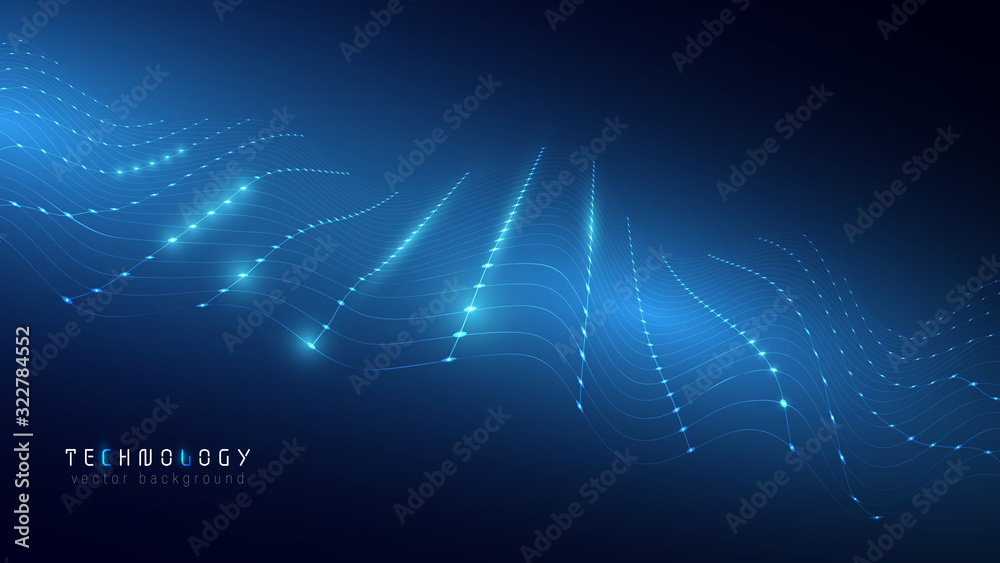 Poster data analysis technology system vector background,abstract futuristic data flow cyberspace backgroun