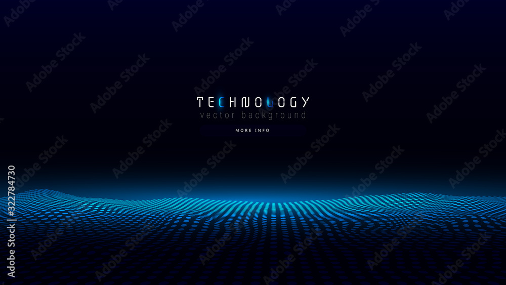Wall mural futuristic abstract connection communication vector background design,data field cyberspace copy spa
