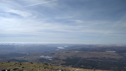 Fototapeta premium Valley from the top of Ben Cruachan
