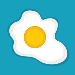 fried egg layered- vector illustration