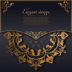 Vintage gold frame in Baroque style