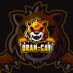 big cat cartoon esports logo