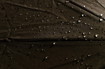 drops of water on dark fabric