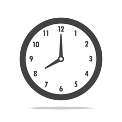 Clock icon vector isolated