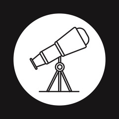 telescope astronomy icon line black