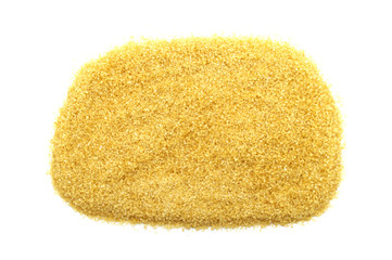 Brown sugar isolated on white background.