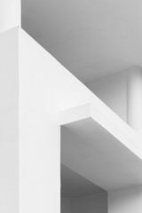 Abstract white minimal architecture details - obrazy, fototapety, plakaty