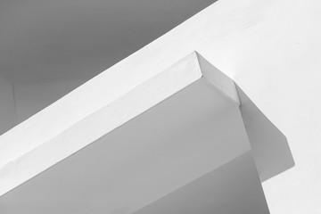 Abstract minimal architecture details, white corners