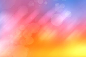 Abstract background with bokeh. Brightly colored, blurred rainbow gradient with motion effect.