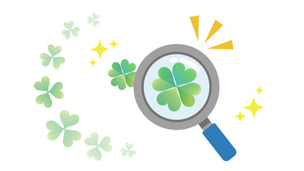 四つ葉のクローバーを見つける