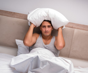 Man suffering from bad case of insomnia