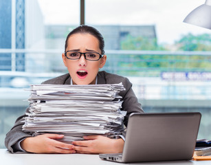 Young businesswoman working in the office