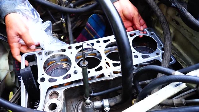 Repairing the engine of a car