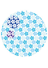 花をデザインした背景素材