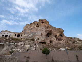 Stone houses of Goreme village in  Cappadocia, Turkey