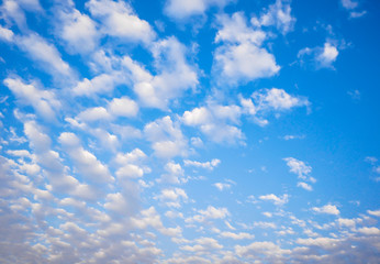 Background, Summer blue sky and white soft moving cloud in sunny day