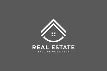 Real Estate Logo. Construction Architecture Building Logo Design Template Element