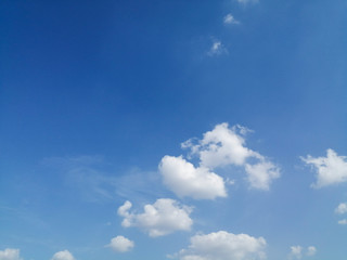 The pattern of white clouds in the sky as a white background like cotton balls in the morning