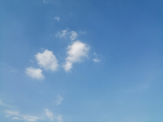 The pattern of white clouds in the sky as a white background like cotton balls in the morning