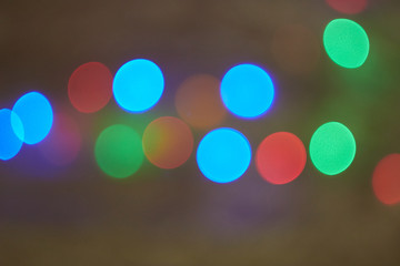 Blue glittering blurry lights background abstract lights bokeh
