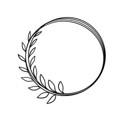 vector circle graphic frames. Wreaths for design, logo template.