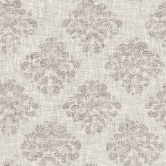 Ragged worn aging beige canvas burlap tan wrinkled crumpled noisy graphical tile. Stained distressed mottled worn effect weathered damaged folk design. Seamless repeat raster jpg pattern swatch.