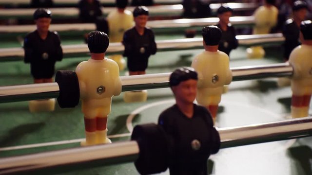 modern board game - kicker or table football.