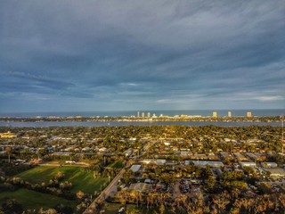 Aerial view of Holly Hill, Florida 