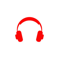 Headphone music icon logo design vector template