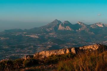 dawn in the mountains