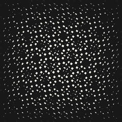 Fototapeta premium Vector halftone seamless pattern. Abstract monochrome geometric background with radial gradient transition effect. Modern sport style illustration. Black and white grunge texture. Dark repeat design