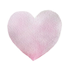 Valentine's day hearts template. Watercolor flower Romantic Sticker.