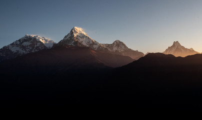 Annapurna Range during sunrise