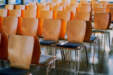 waiting room, rows of chairs