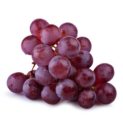 Red Grapes isolated on a white background.