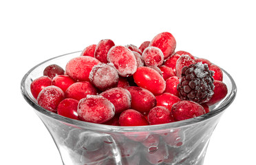 Frozen berries in a bowl